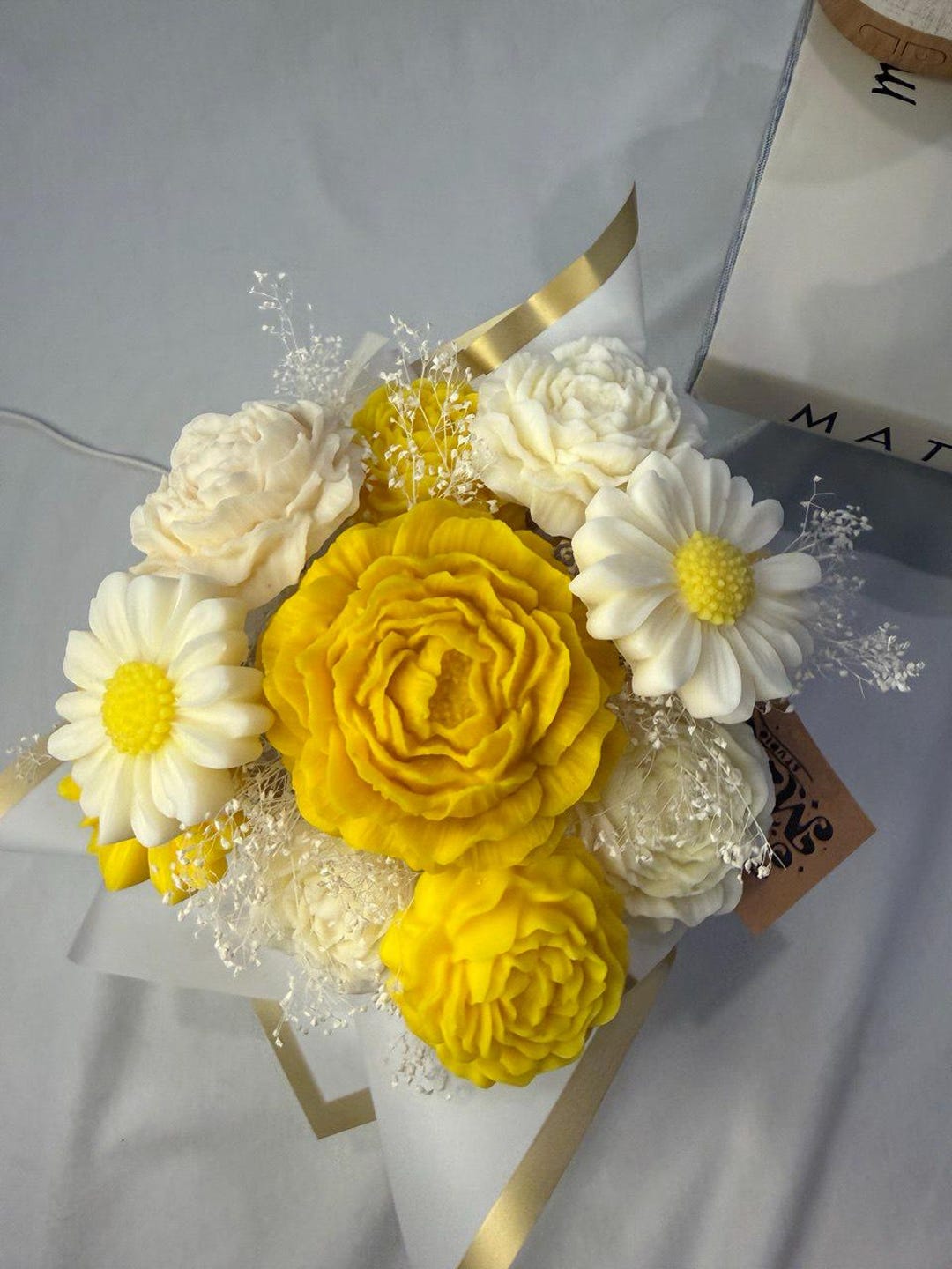 Wax Melt Flower Bouquet – Handmade Soy Wax Floral Gift Box, Candle ...