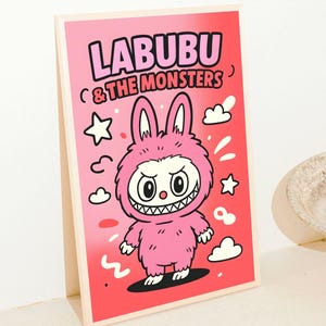 Labubu and The Monsters Wall Art