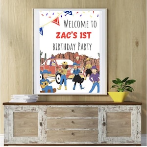 Wiggles Country Birthday Welcome sign