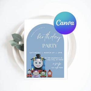 Thomas the Tank editable Invitation