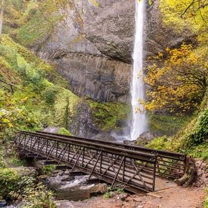 Latourell Falls, Oregon Waterfall, Columbia River Gorge, Waterfall, Pacific Northwest, Fine Art Photograph, Canvas Wall Art Prints