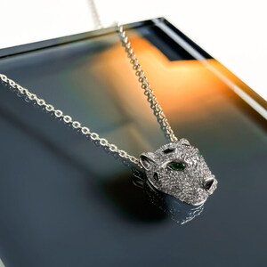 Gold & Silver Panther Pendant Necklace – Minimal Luxury Animal Jewelry | Sleek Big Cat Charm