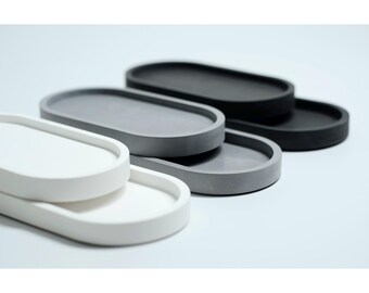 RawMaker Cloud Concrete Catchall & Coaster | Handmade Minimalist Cement Catchall Tray and Coaster