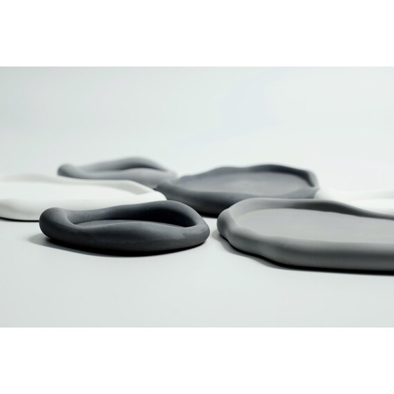 RawMaker Cloud Concrete Catchall & Coaster | Handmade Minimalist Cement Catchall Tray and Coaster