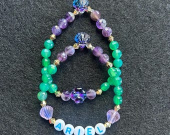 Pulseras de la amistad de Ariel (juego de 2) inspiradas en La Sirenita