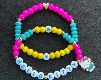 Pulseras de la amistad de Hello Kitty (juego de 2) con dije
