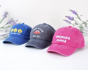 Custom Children's Cap,Personalised Text/Logo Embroidery Baseball caps,Baby Hats,Custom Party Gift,Holiday Gifts,Birthday Gift For Girl/Boy