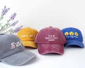 Custom Text/Logo Embroidery Kids Hat,Personalised Children's Cap,Baseball caps,Baby Hats,Kids Party Gift,Custom Birthday Gift For Girl/Boy