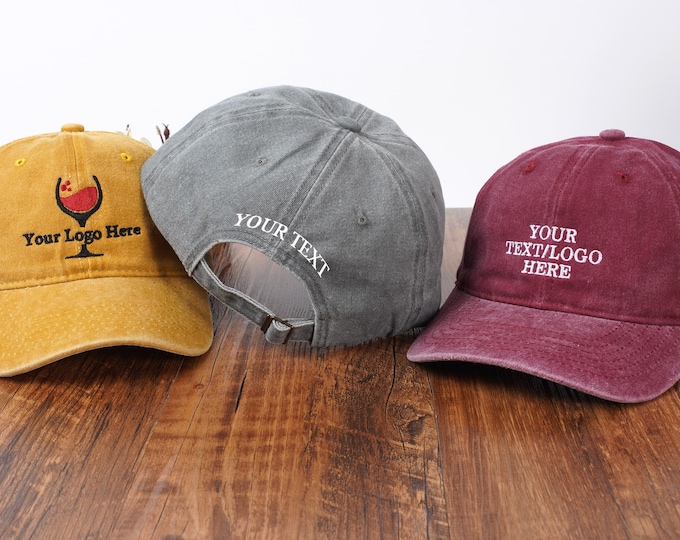 Embroidered Hat,Custom Personalized Text/Logo Hat，Dad Cap,Vintage Baseball Hat, Bachelorette hats,Custom caps Sorority hat,Gift For Dad Mom