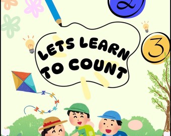 数え方を学ぶワークブック｜未就学児向け数字なぞり書きワークシート（デジタルダウンロード）
