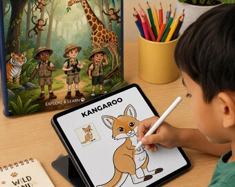 動物の世界ぬりえブック（子供向け）｜楽しい動物のページ20枚（印刷可能なPDF）