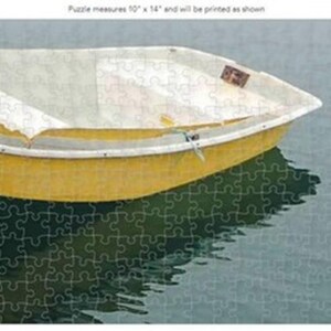 Yellow Dory Puzzle: Coastal Boat Scene, 252 Piece Jigsaw