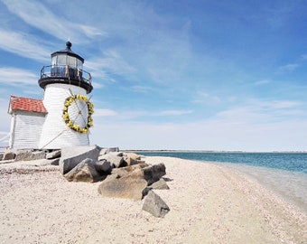 Nantucket Photography Prints, Brant Point Lighthouse Art, Daffy Day ACK, Nautical Art, Coastal Cape Cod Picture Summer Home