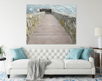 Coastal Newport Rhode Island, Cliff Walk 40 Steps, Guest Room, New England Photos, Artwork Print, Beach House Decor Wall Art