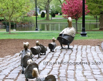 Make Way for Ducklings, Wall Art Print, Boston Public Garden, Nursery Childs Room Art, Boston Landmarks