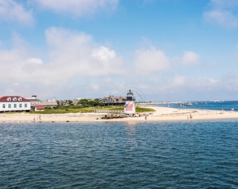 Nantucket Photography Prints, Brant Point Lighthouse, ACK Coastal Summer Art, Cape Cod Pictures, Nautical Decor, Large New England Landscape
