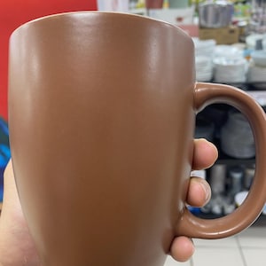 Handmade Style Ceramic Coffee Mug | Matte Brown Water Cup | Stoneware Tea Mug Gift for Home Office