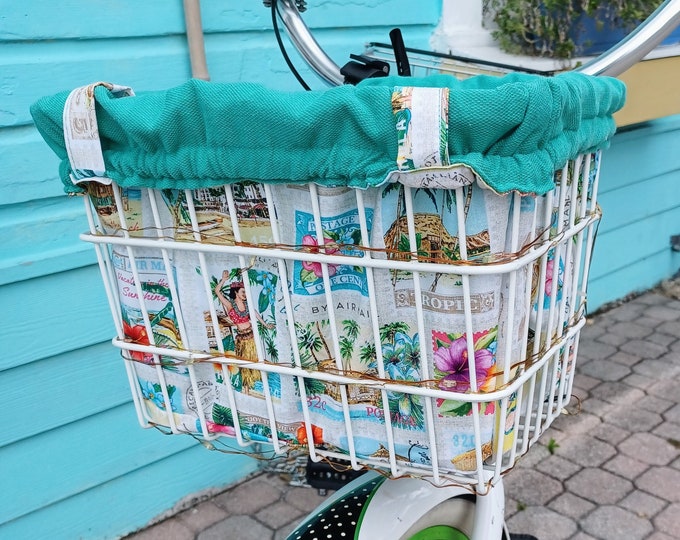 Bicycle Basket Liner Tote Bag Ships Free Etsy