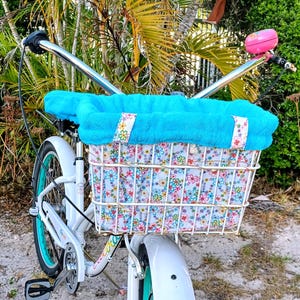 Bicycle Basket Liner Tote Bag, beach bag for bikes, basket bag for moms, market tote bag, bike bag gift for bike lovers, gift for moms bike