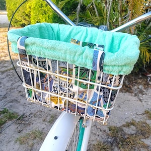 Bicycle Bag, Bicycle Basket Liner Tote Bag, beach bag for bikes, basket bag for bikes, market tote bag, bike bag for cruisers