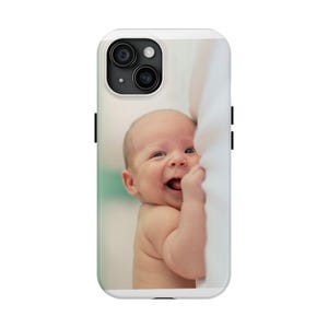 Cute Baby Smiles Tough Phone Case, Baby Shower Gift, Durable Phone Cover, Child-Friendly Accessory, New Parent Essential