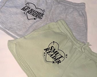 Smut Reader Shorts, I’d Rather Be Reading Shorts, I Prefer Villians Shorts, Hot Girls Read Joggers, Customizable Bookish Clothing