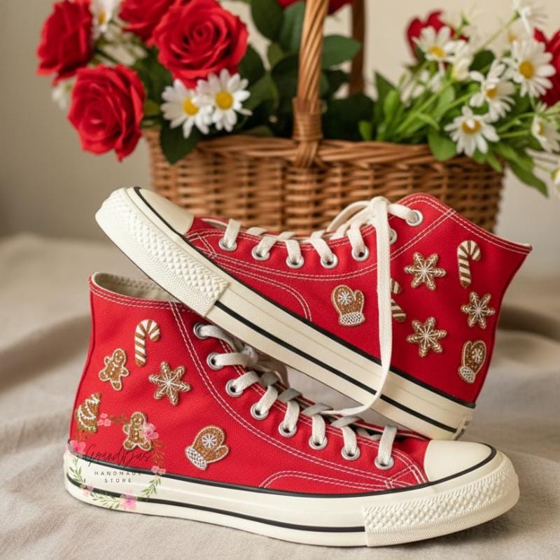 Xmas Converse - Etsy