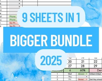 2025 Bigger Bundle 9 sheets in 1