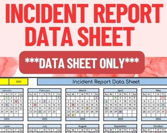 Incident Report- DATA SHEET ONLY-