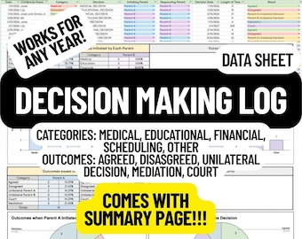 Decision Making Data Sheet- Works for Any Year!