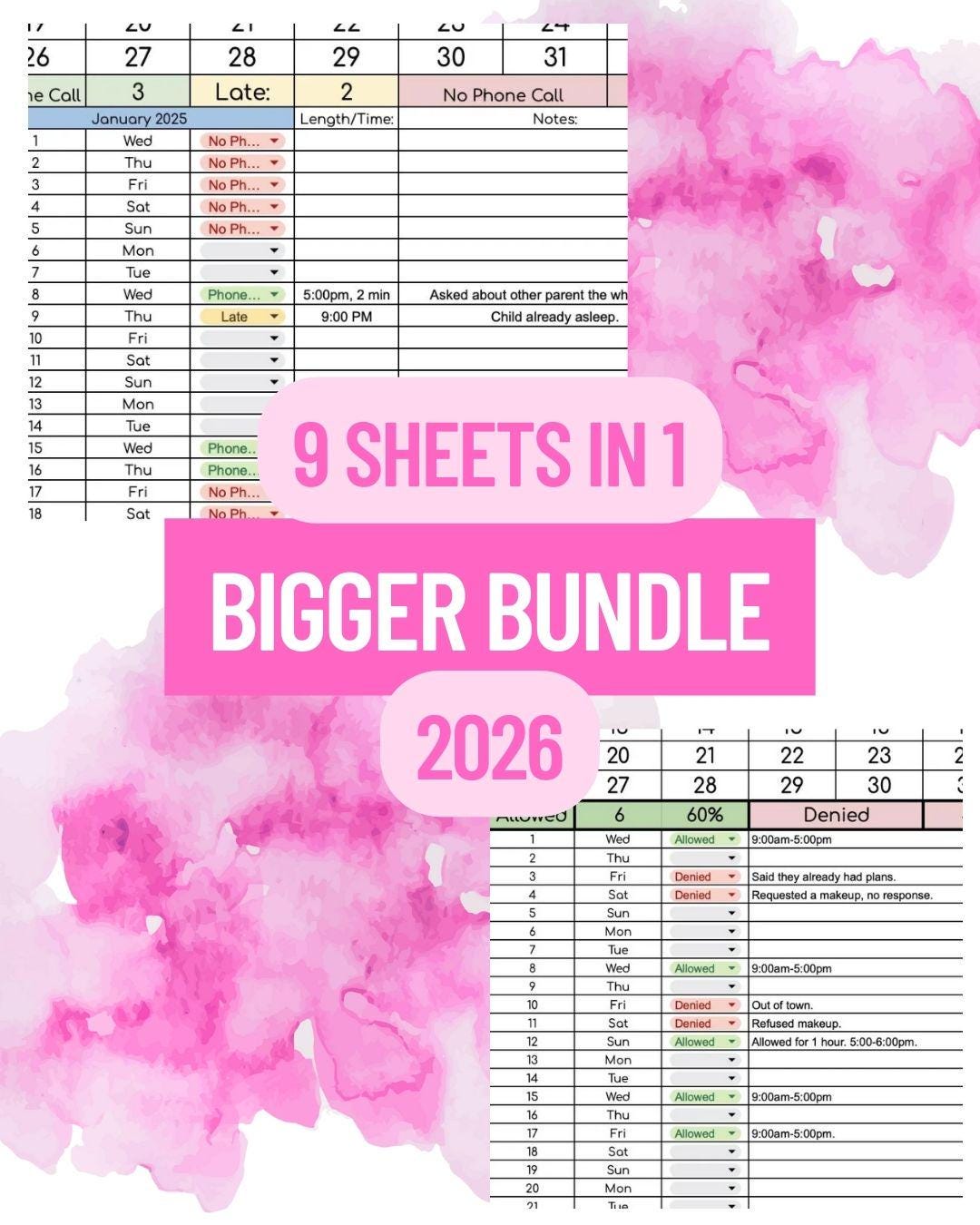 2026 Bigger Bundle (9 FULL SHEETS IN 1) - Etsy