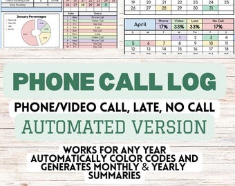 Custody Communication Log – Phone, Video, No Call