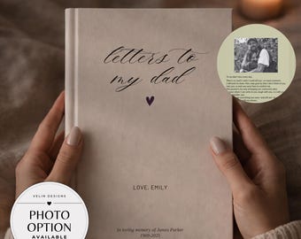 Dad Grief Journal Personalized Letters to my Dad, Loss of Father Memorial Gift, Dad Sympathy Journal, Dad in Heaven Remembrance Journal