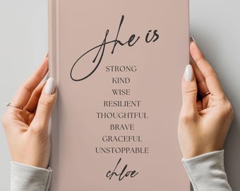 She Is Me Journal Personalized, Custom Affirmations Notebook, Self Care Notebook, Empowering Gift for Mom, Inspirational Journal for Women