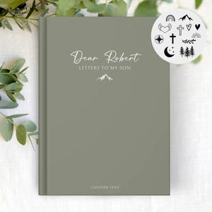 Personalized Letters To My Son Journal, Custom Dear Son Keepsake Notebook, Boy Baby Shower Gift, Memory Keepsake Book, Birthday Gift