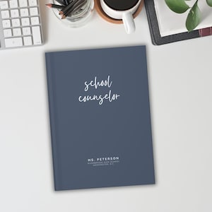 Personalized School Counselor Journal, School Counselor Gifts, School Counselor Appreciation, Custom Thank You Present, Graduation Gift