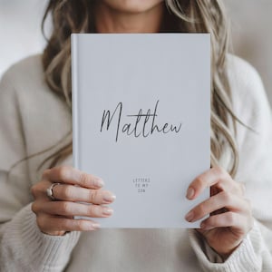 Diario personalizado "Cartas a mi hijo", regalo de embarazo con nombre personalizado, libro de recuerdos para niños, regalos para baby shower de niño para mamá y papá primerizos