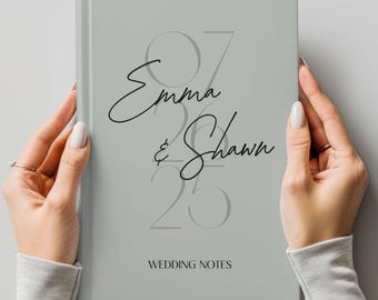 Wedding Planning Journal Personalized, Custom Engagement Notebook, Notes For Our Wedding, Bride To Be Gift, Bridal Shower Gift, Future Bride