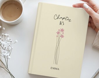 18-årspresent till henne, personlig födelsedagsdagbok, 18-årig flicka, bästa vän födelsedagspresent, anpassad födelsedagsanteckningsbok för bokälskare
