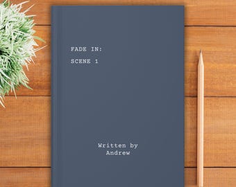Personalized Screenwriter Journal, Screenplay Notebook, Custom Name Movie Script Planner, Screenwriting Book, Filmmaker Gift, Film Student