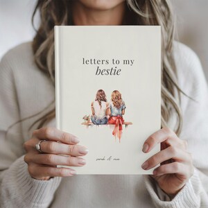 Diario de cartas personalizadas para mi mejor amiga, regalos personalizados y significativos para mejores amigas, amistad, regalo de cumpleaños, larga distancia, regalo de mudanza