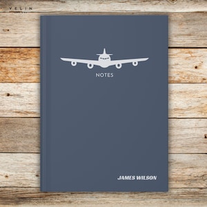 Personalized Pilot Journal, Custom Name Flight School Notebook, Aviation Christmas Gift, Flight Log Book, Future Pilot, Graduation Keepsake