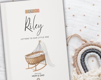 Letters to My Baby Journal Personalized, Custom Pregnancy Gift for Expecting Moms, Keepsake Memory Book for New Parents, First Birthday Gift