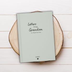 Personalized Letters to My Grandson Journal, Custom Grandparent to Grandchild Gifts, Sentimental Gift for Grand Son from Grandma & Grandpa