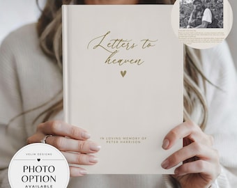 Grief Journal Personalized Letters to Heaven Notebook, Loss of Father Gift, Mother Memorial, Remembrance Keepsake, Sympathy Condolence Gift