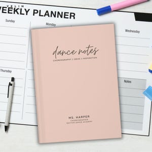 Personalized Choreography Journal, Custom Dance Teacher Gift, Dance Notes Notebook, Dancer Gifts, Dance Team Competition, Dance Recital Book