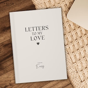Cartas personalizadas para o meu diário de amor, caderno com nome personalizado, presente de aniversário de casamento, dia dos namorados, presente romântico para marido e mulher