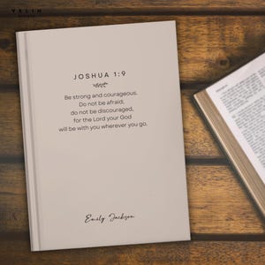 Custom Bible Verse Journal, Personalized Name Christian Notebook, Bible Study, Prayer Book, Scripture Faith Gifts