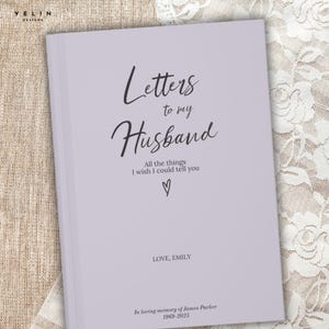 Personalized Loss of Husband Grief Journal, Letters to my Husband in Heaven, Spouse Memorial Gift, Grieving Wife Gifts, Husband Remembrance