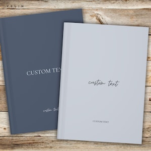 Personalized Hardcover Notebook, Custom Logo Text Journal, Stationery Gift, Custom Front and Back, Unique Gift for Writers, Company Gift
